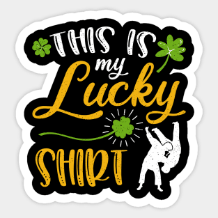 Judo This is My Lucky Shirt St Patrick's Day Sticker